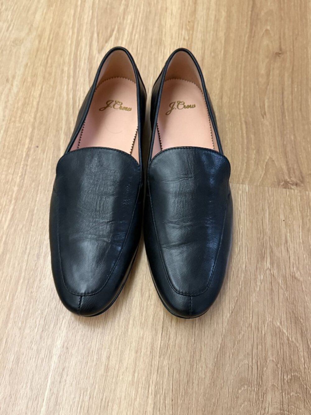 J.Crew Black Leather Loafers Size 7 NWOT